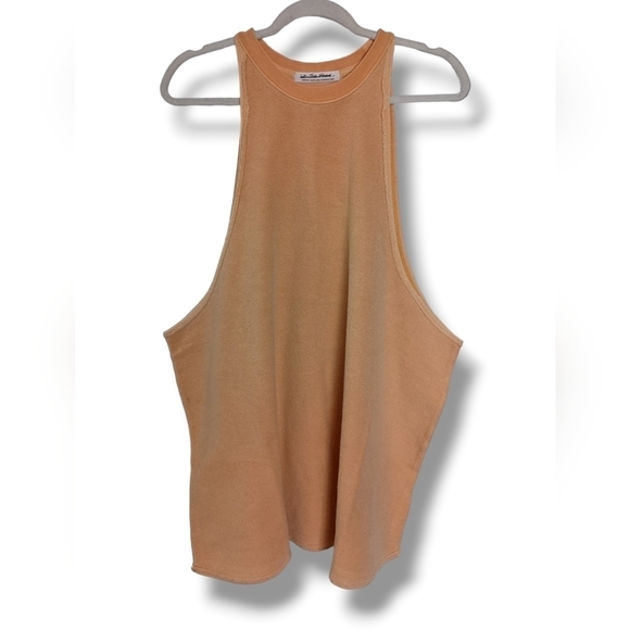 NWOT Free People Terry Mini Dress in Mustard - Picture 2 of 5